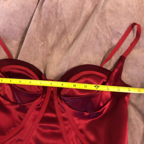 Dina Bar-El Red Satin Dress - Picture 8 of 12